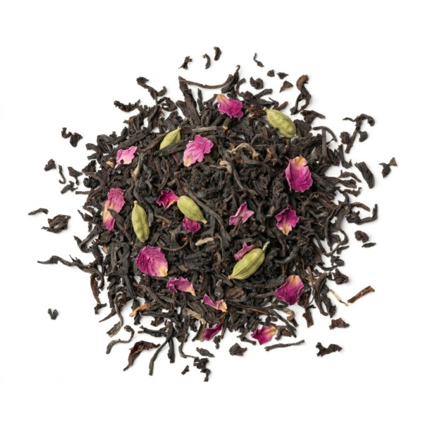 Thé Noir des Nilgiris à la Rose de Damas & Cardamome